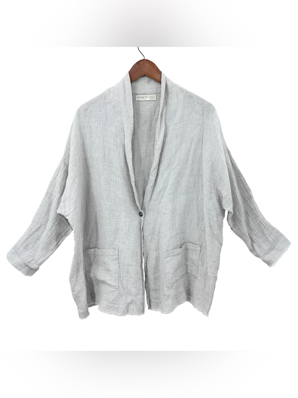 HACKWITH DESIGN HOUSE Jacket Lightweight Lagenlook Top Gray